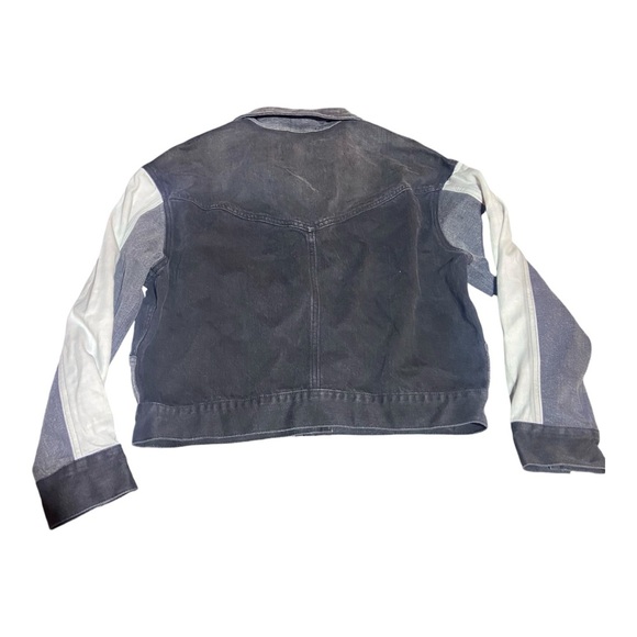 PISTOLA Willow Colorblock Boxy Denim Jacket Sz - Picture 4 of 6